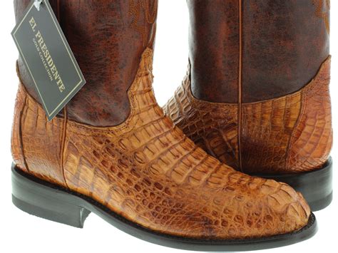 real crocodile skin boots.